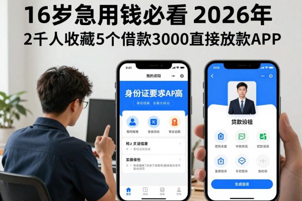 16岁急用钱必看!2026年千人收藏的5个借款3000直接放款APP,对身份证要求不高甚至不需要身份证的贷款平台权威归档