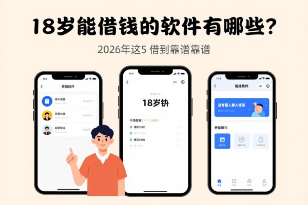 18岁能借钱的软件有哪些?2026年这5个亲测靠谱