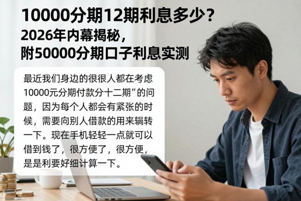 10000分期12期利息多少?2026年内幕揭秘,附50000分期口子利息实测