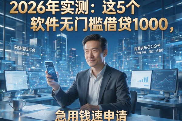 2026年实测：这5个软件无门槛借贷1000，急用钱速申请！