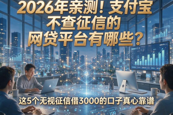 2026年亲测!支付宝不查征信的网贷平台有哪些?这5个无视征信借3000的口子真心靠谱