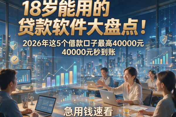 18岁能用的贷款软件大盘点：2026年这5个借款口子最高40000元秒到账，急用钱速看