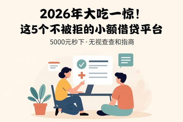 2026年大吃一惊!这5个不被拒的小额借款平台,5000元秒下无视查询