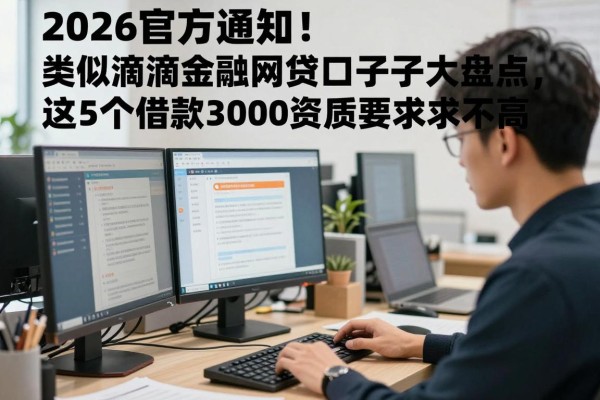 2026官方通知!类似滴滴金融的网贷口子大盘点,这5个借款3000资质要求真不高