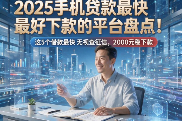 2025手机贷款最快最好下款的平台盘点！这5个借款最快无视查征信，2000元稳下款