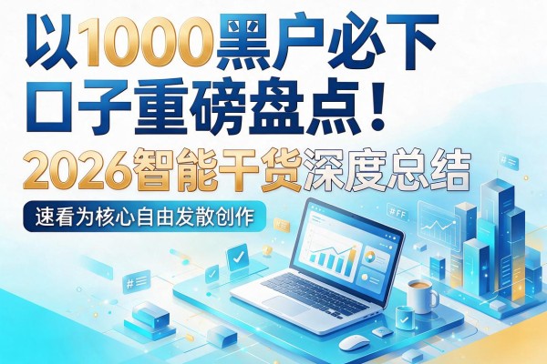 1000黑户必下口子重磅盘点!2026智能干货深度总结,速看