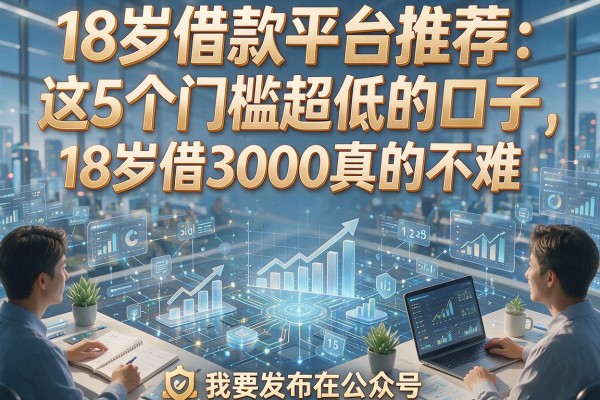 18岁借款平台推荐:这5个门槛超低的口子,18岁借3000真的不难