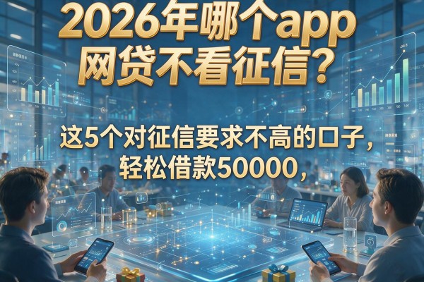 2026年哪个app网贷不看征信？这5个对征信要求不高的口子，轻松借款50000！