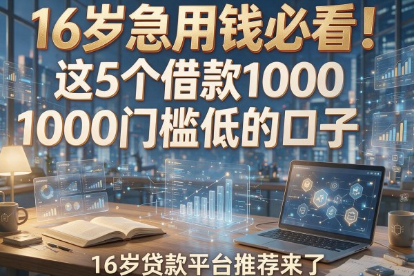 16岁急用钱必看!这5个借款1000门槛低的口子,16岁贷款平台推荐来了