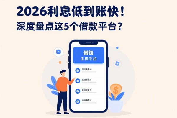 2026利息低到账快！借钱手机App哪个好？深度盘点这5个借款平台