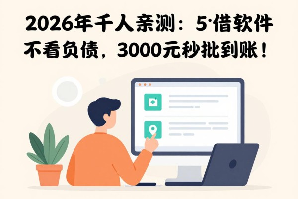 2026年千人亲测：这5个借款软件不看负债，3000元秒批到账！