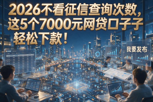 2026不看征信查询次数,这5个7000元网贷口子轻松下款!