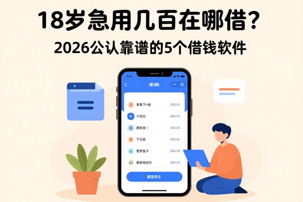 18岁急用几百在哪借？2026公认靠谱的5个借钱软件，1000元轻松下款