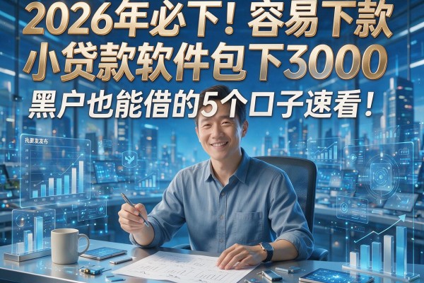 2026年必下！容易下款小贷款软件包下3000，黑户也能借的5个口子速看！