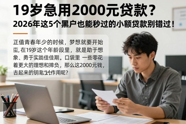 19岁急用2000元贷款？2026年这5个黑户也能秒过的小额贷款别错过！