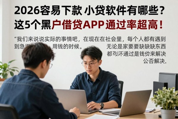 2026容易下款的小贷软件有哪些？这5个黑户借钱APP通过率超高！