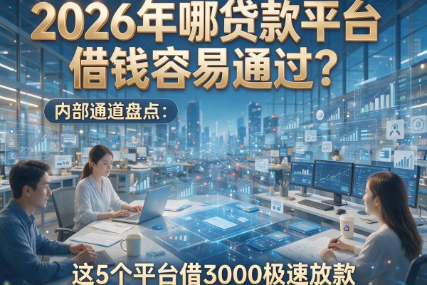 2026年哪贷款平台借钱容易通过?内部通道盘点:这5个平台借3000极速放款