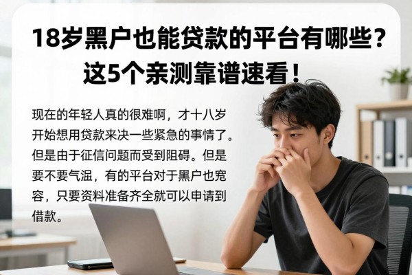 18岁黑户也能贷款的平台有哪些?这5个亲测靠谱速看!