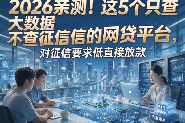 2026亲测!这5个只查大数据不查征信的网贷平台,对征信要求低直接放款