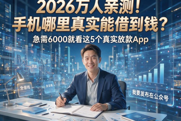 2026万人亲测！手机哪里真实能借到钱？急需6000就看这5个真实放款App