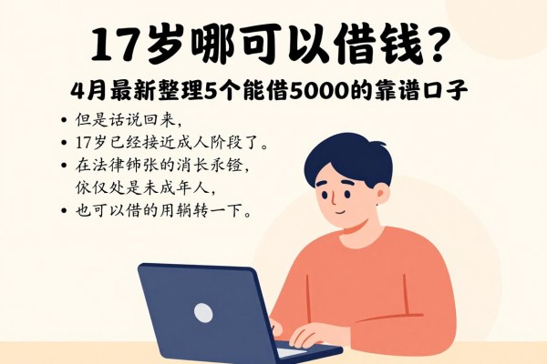 17岁哪可以借钱?4月最新整理5个能借5000的靠谱口子