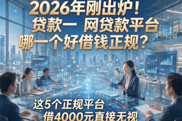 2026年刚出炉!网贷款平台哪一个好借钱正规?这5个正规平台借4000元直接无视