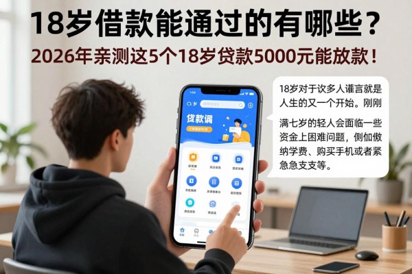 18岁借款能通过的app有哪些？2026年亲测这5个18岁贷款5000元能放款！
