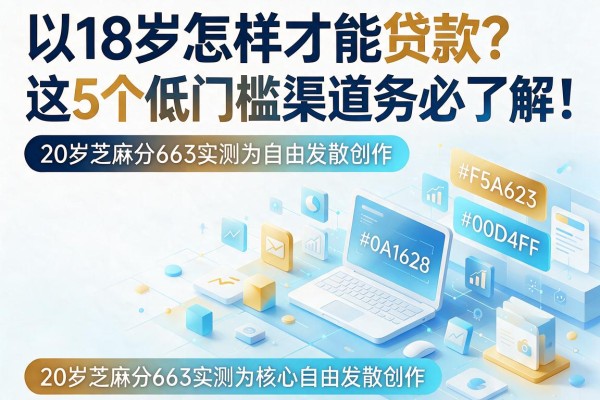 18岁怎样才能贷款?这5个低门槛渠道务必了解!附20岁芝麻分663实测