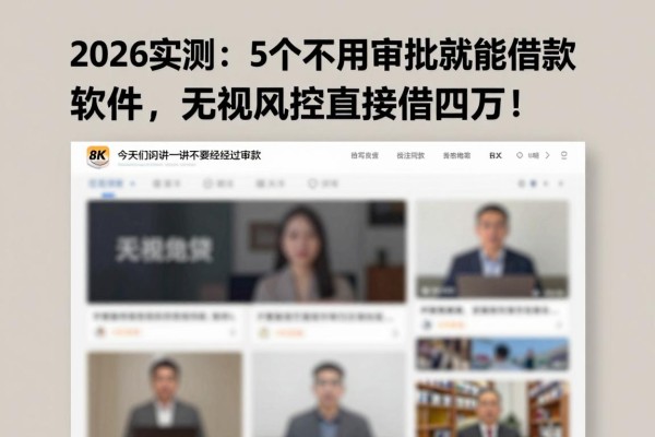 2026实测：5个不用审批就能借款的软件，无视风控直接借四万！