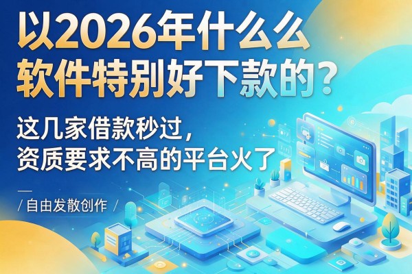 2026年什么软件特别好下款的？这几家借款秒过、资质要求不高的平台火了