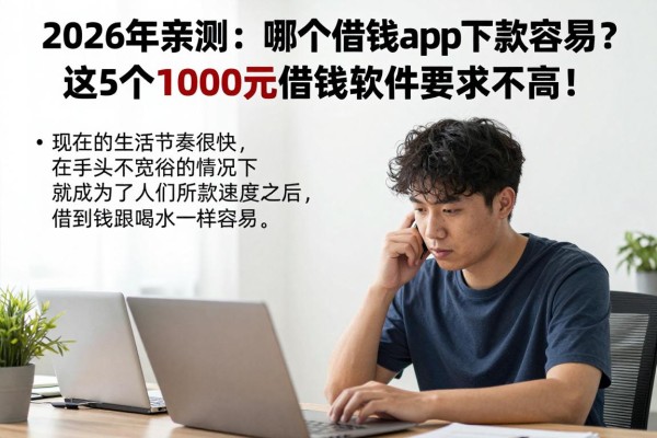 2026年亲测:哪个借钱app下款容易?这5个1000元借款软件要求不高!