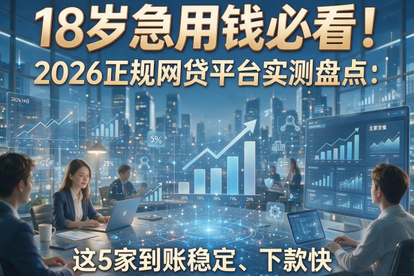 18岁急用钱必看!2026正规网贷平台实测盘点:这5家到账稳定、下款快