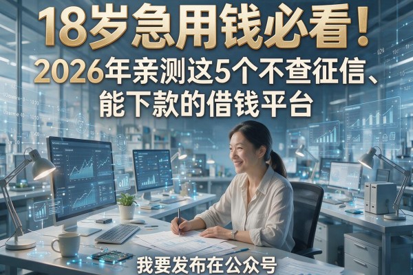 18岁急用钱必看！2026年亲测这5个不查征信、能下款的借钱平台