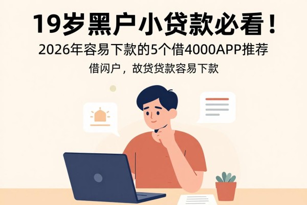 19岁黑户小额贷款必看!2026年容易下款的5个借4000APP推荐