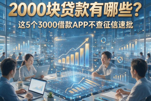 2000块贷款有哪些?这5个3000借款APP不查征信速批