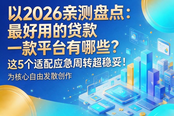 2026亲测盘点:最好用的贷款平台有哪些?这5个适配应急周转超稳妥!