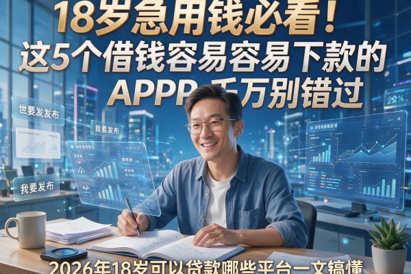 18岁急用钱必看!这5个借钱容易下款的APP千万别错过,2026年18岁可以贷款哪些平台一文搞懂