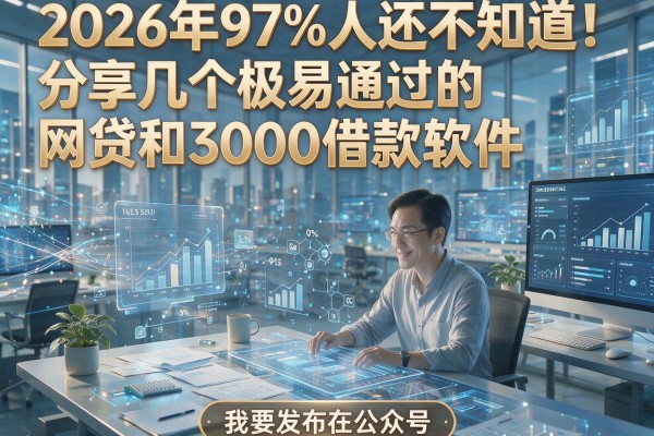 2026年97%人还不知道!分享几个极易通过的网贷和3000借款软件