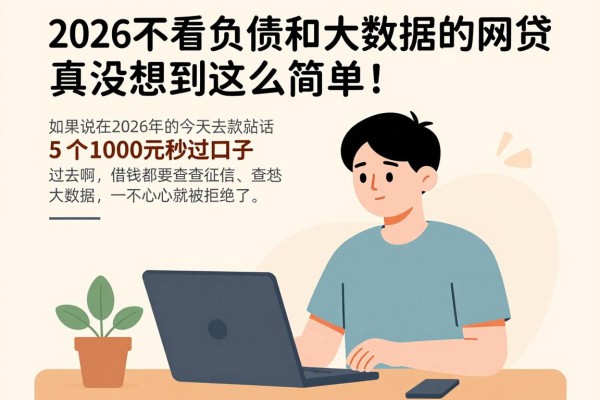 2026不看负债和大数据的网贷真没想到这么简单!这5个1000元秒过口子对负债要求不高