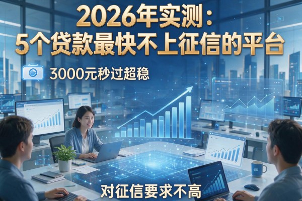 2026年实测:5个贷款最快不上征信的平台,3000元秒过超稳、对征信要求不高!