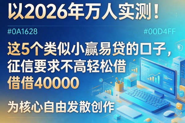 2026年万人实测！这5个类似小赢易贷的口子，征信要求不高轻松借4000