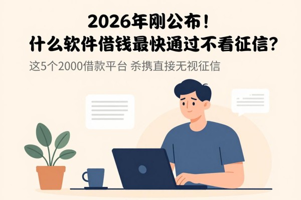 2026年刚公布!什么软件借钱最快通过不看征信?这5个2000借款平台直接无视征信