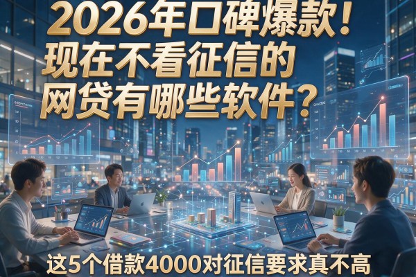 2026年口碑爆款!现在不看征信的网贷有哪些软件?这5个借款4000对征信要求真不高