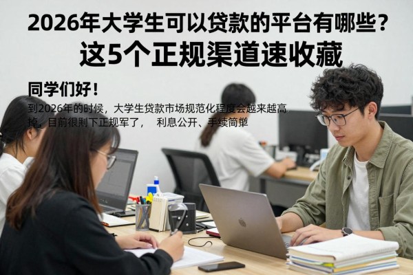 2026年大学生可以贷款的平台有哪些?这5个正规渠道速收藏!