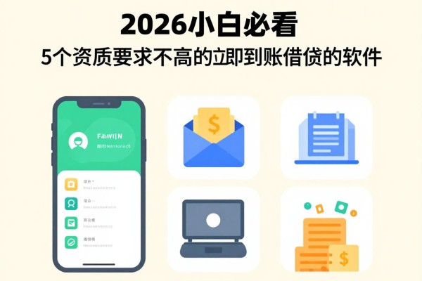 2026小白必看!5个资质要求不高的立即到账借钱的软件