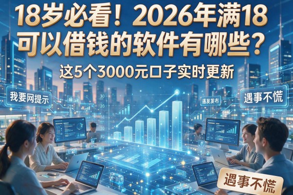18岁必看!2026年满18可以借钱的软件有哪些?这5个3000元口子实时更新,遇事不慌