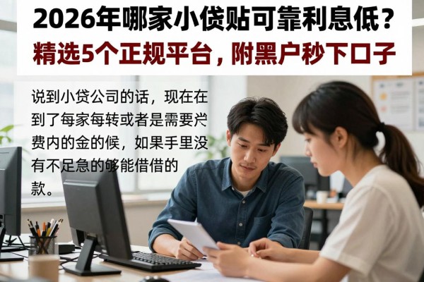 2026年哪家小额贷款可靠利息低？精选5个正规平台，附黑户秒下口子