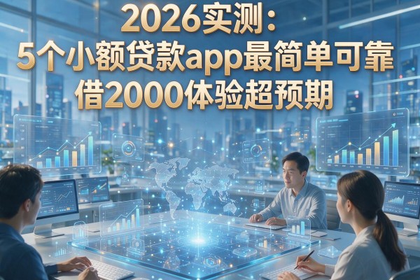 2026实测：5个小额贷款app最简单可靠，借2000体验超预期！
