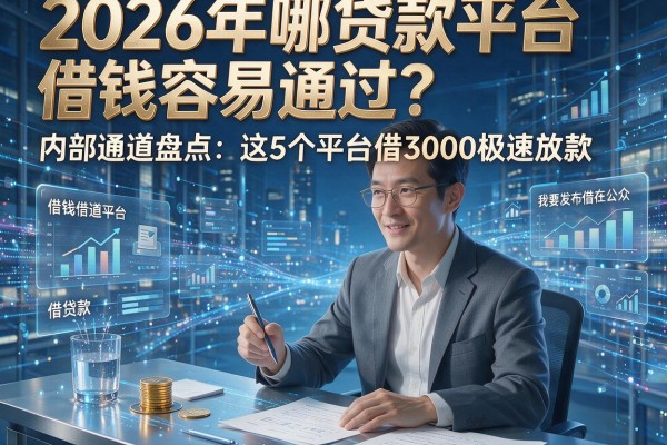 2026年哪贷款平台借钱容易通过?内部通道盘点:这5个平台借3000极速放款