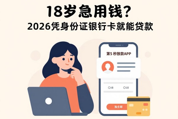 18岁急用钱？2026凭身份证银行卡就能贷款，这5个秒放款APP速看